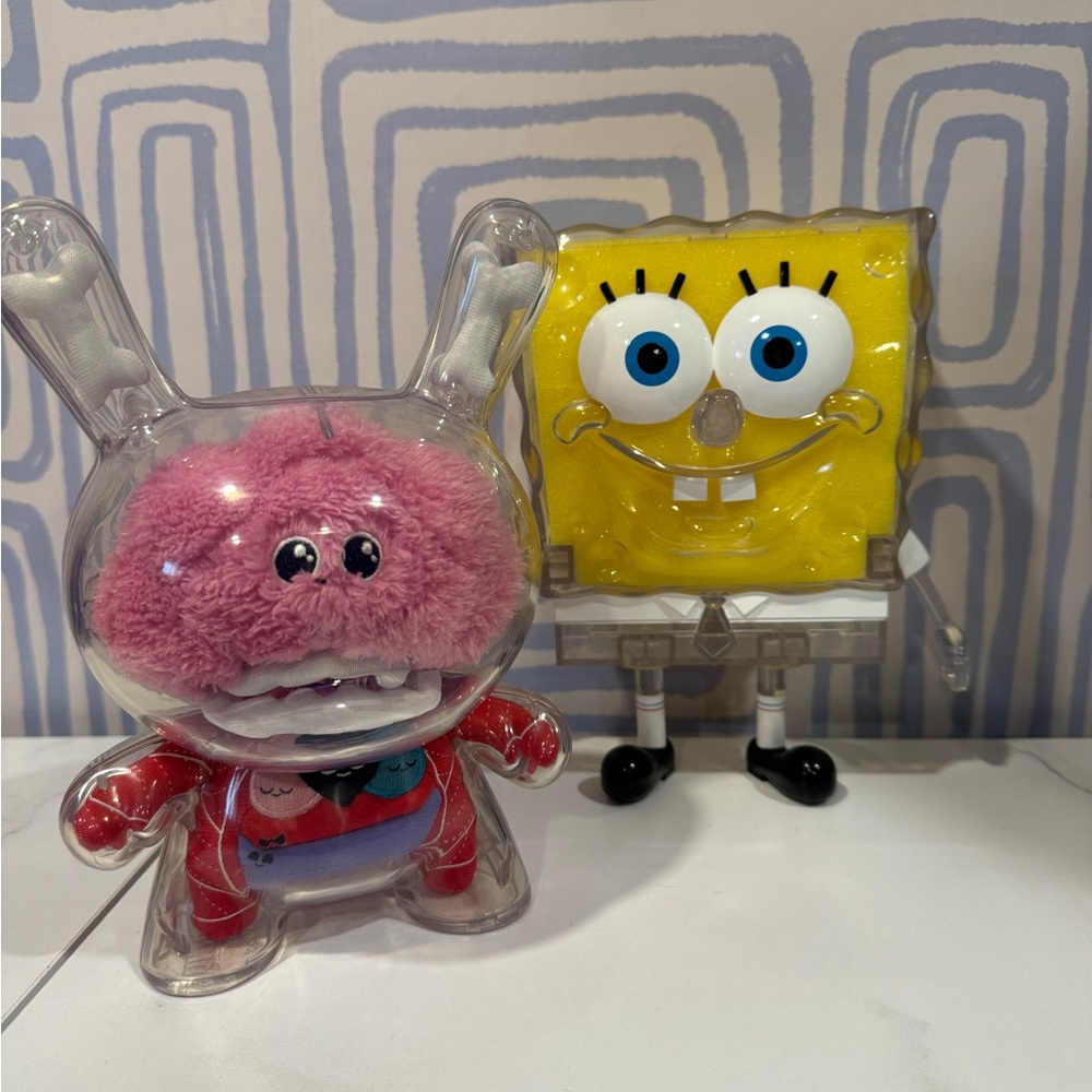 SpongeBob and Monster Action Figure Set - Yellow and Red